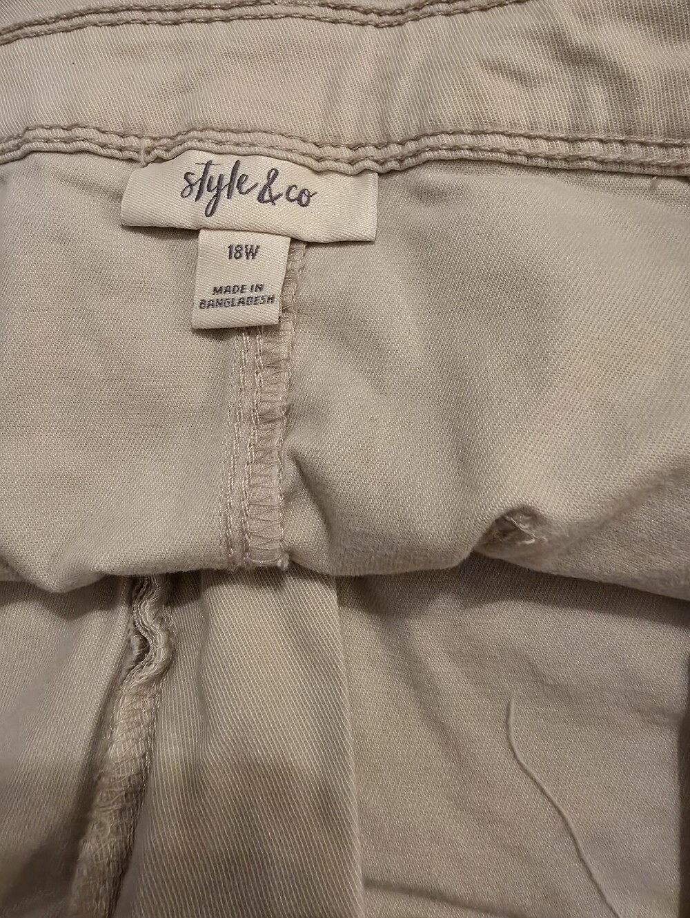 Style & Co. Neutral Beige Casual Pants